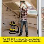 Kärcher aspiradora de taller WD 6 P S, 7.9 galones, 6.2 HP máximos, alcance de 37 pies, aspiradora húmeda-seca, de uso i