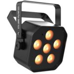 CHAUVET DJ EZLink Par Q6BT ILS LED Par de luz LED a batería | Salida RGBA de cuatro colores con LED ámbar | Control Blue