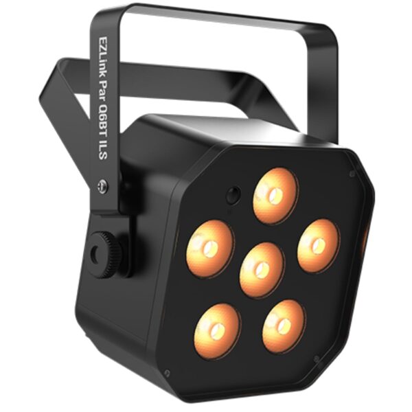 CHAUVET DJ EZLink Par Q6BT ILS LED Par de luz LED a batería | Salida RGBA de cuatro colores con LED ámbar | Control Blue