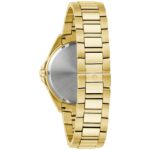 Reloj Bulova Crystal Phantom 97A179 Acero Inoxidable Tono Dorado Bisel Cristal Arcoíris Esfera Dorada Pavé Hombre 3 Mane