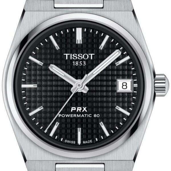 Reloj Tissot PRX Powermatic 80 T1372071105100 Caja Acero Inoxidable 35 mm Esfera Negra Automático Suizo