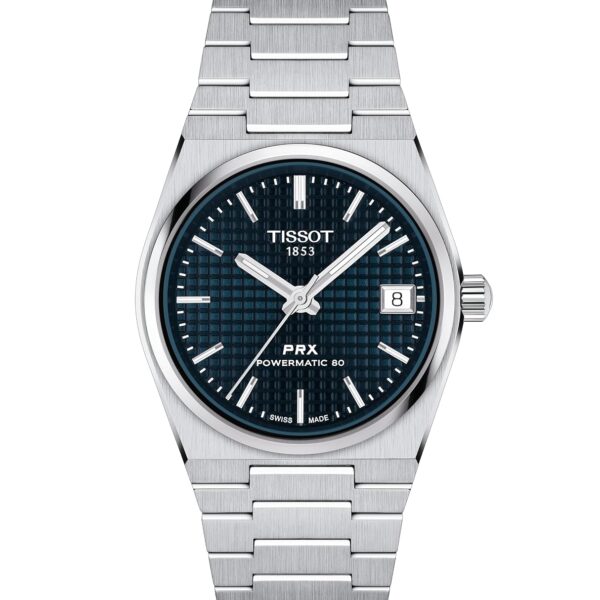 Reloj Tissot PRX Powermatic 80 T1372071104100 Caja Acero Inoxidable 35mm Esfera Azul Cristal de Zafiro