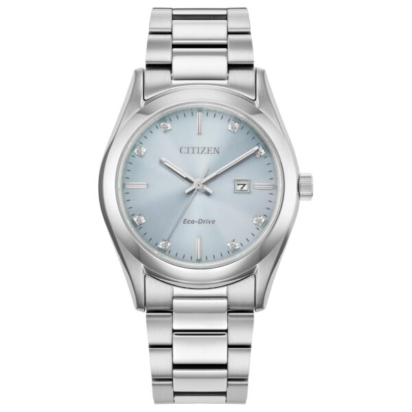 Reloj Citizen Eco-Drive Sport Lujo EW2700-54L Caja Acero Inoxidable 33mm Dial Azul con Acentos de Diamante