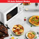 Galanz GLCMKZ11WER10 - Horno microondas retro para encimera con cocción y recalentamiento automático, descongelación, fu