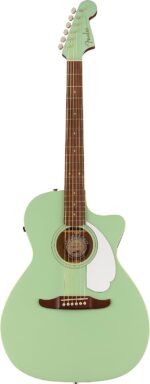 Newporter Player, diapasón de nogal, golpeador blanco, verde surf