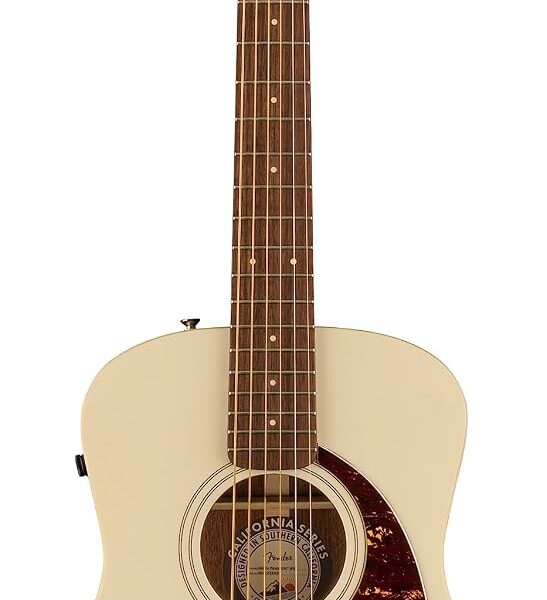 Fender Guitarra acústica Malibu Player, Olympic White