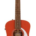 Malibu Player, diapasón de nogal, golpeador blanco, rojo fiesta