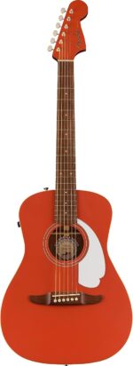 Malibu Player, diapasón de nogal, golpeador blanco, rojo fiesta