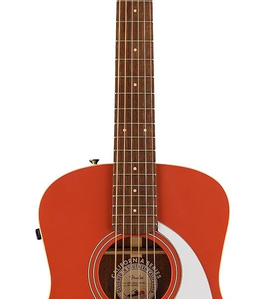 Malibu Player, diapasón de nogal, golpeador blanco, rojo fiesta