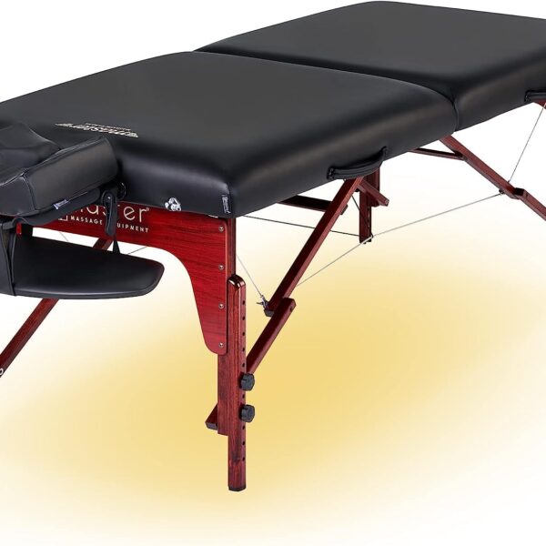Mesa de Masaje Portátil Master Massage Montclair Pro Modelo 519.99 31 Pulgadas Espuma Viscoelástica Negro con Iluminació