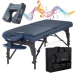 Mesa de masaje portátil Master Massage Montclair Pro 10112+10654 31 pulgadas Azul Real con cojín facial Music Master Cre