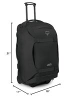 Maleta de Lona con Ruedas Osprey Sojourn Shuttle 30 Pulgadas 100 Litros Negro Nailon