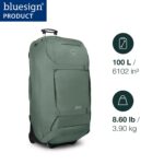 Maleta de Lona con Ruedas Osprey Sojourn Shuttle 30 Pulgadas 100 Litros Negro Nailon