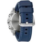 Reloj Bulova Icon 98B413 Cronógrafo Cuarzo de Alta Precisión Caja Acero Inoxidable 46.5mm Correa Azul Cristal Mineral Cu