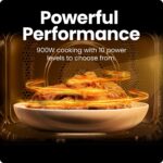Horno de microondas de mostrador Chefman 0.9 pies cúbicos. Microondas digital de acero inoxidable de 900 vatios con 6 aj