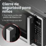 Horno de microondas de mostrador Chefman 0.9 pies cúbicos. Microondas digital de acero inoxidable de 900 vatios con 6 aj