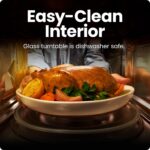 Horno de microondas de mostrador Chefman 0.9 pies cúbicos. Microondas digital de acero inoxidable de 900 vatios con 6 aj