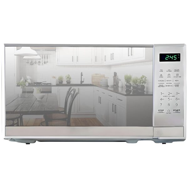 Total Chef Horno microondas de 0.7 pies cúbicos – Aparato de cocina pequeño de encimera, microondas de acero inoxidable