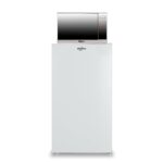 Combo Refrigerador Compacto Koolatron 3.1 Pies Cúbicos y Microondas Total Chef 700 W Acero Inoxidable
