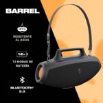 Altavoz Bluetooth Boombox Skullcandy Barrel 2SKSK1849B0L2 Resistente al Agua IPX5 60 Watts Negro