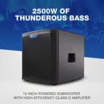 ALTO Subwoofer TS12S de 2500 W de 12 pulgadas, altavoz PA alimentado con 6 modos DSP seleccionables, fácil configuración
