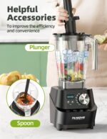 Nuwave Infinity - Licuadora comercial, licuadora resistente para batidos con motor de cobre de 2.5HP y cuchillas cortada
