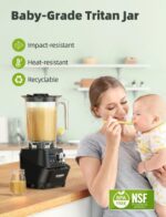 Nuwave Infinity - Licuadora comercial, licuadora resistente para batidos con motor de cobre de 2.5HP y cuchillas cortada
