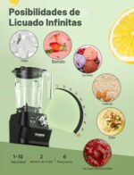Nuwave Infinity - Licuadora comercial, licuadora resistente para batidos con motor de cobre de 2.5HP y cuchillas cortada