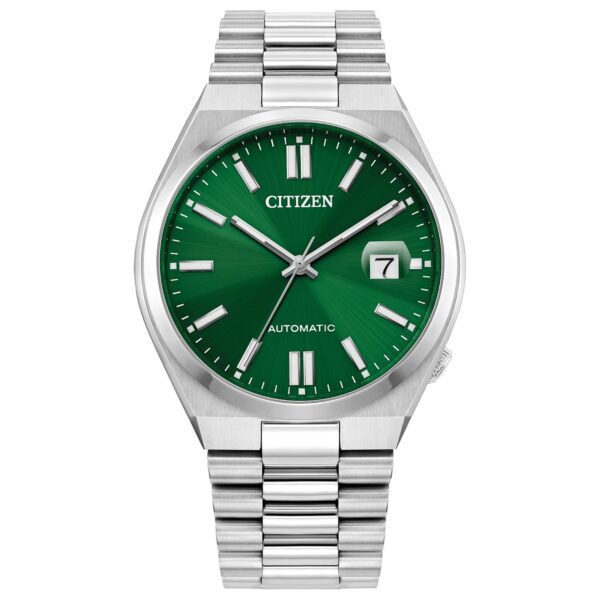 Reloj Citizen Tsuyosa NJ0150-56X Automático Esfera Verde Rayos de Sol Caja de Acero Inoxidable 40 Milímetros