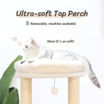 Árbol para Gatos KAMABOKO KM005 53 Pulgadas de Alto Madera con Postes Rascadores de Sisal Natural y Condominio Tejido a