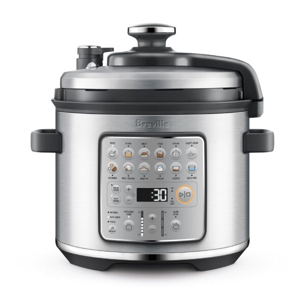 Breville Fast Slow Go Olla de Presión Lenta BPR680BSS, Acero Inoxidable Cepillado