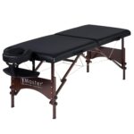 Mesa de Masaje Portátil Master Massage Argo 10109 28 Pulgadas Negro Acabado Nogal Capacidad 450 Libras