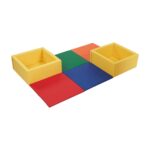 Alfombrilla de Actividades y Contenedores de Juguetes ECR4Kids SoftZone Play Patch Modelo ELR-3102-AS 6 Piezas 72 x 48 x