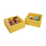 Contenedor de Juguetes ECR4Kids SoftZone Play Patch ELR-3103-YE Amarillo Paquete de 2