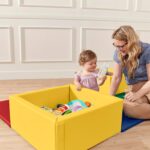 Contenedor de Juguetes ECR4Kids SoftZone Play Patch ELR-3103-YE Amarillo Paquete de 2