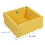 Contenedor de Juguetes ECR4Kids SoftZone Play Patch ELR-3103-YE Amarillo Paquete de 2