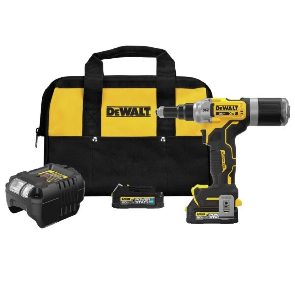 DEWALT Herramienta de Remache Inalámbrica DCF414GE2 20V MAX XR 1/4 Pulgada