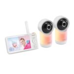 Monitor de Bebé VTech RM5766-2HD Wi-Fi 2 Cámaras 1080p Pantalla 5 Pulgadas Pan Tilt 360 Grados Blanco