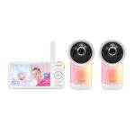 Monitor de Bebé VTech RM5766-2HD Wi-Fi 2 Cámaras 1080p Pantalla 5 Pulgadas Pan Tilt 360 Grados Blanco