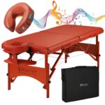Mesa de Masaje Master Massage Fairlane 28 Pulgadas con Cojín Musical MusicMaster Canela