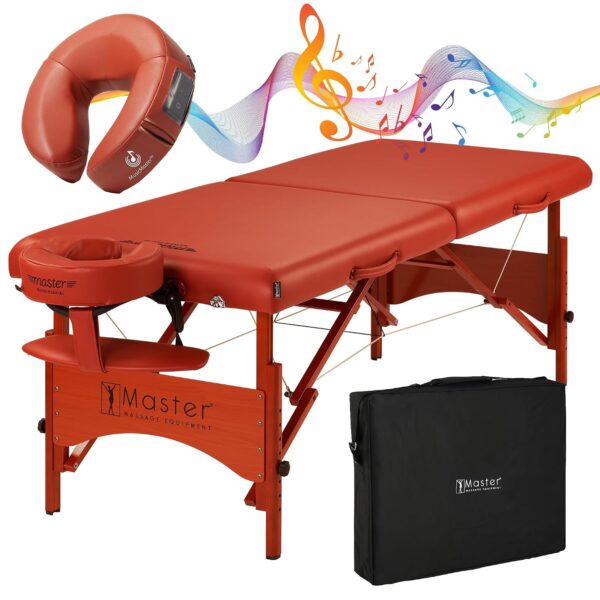 Mesa de Masaje Master Massage Fairlane 28 Pulgadas con Cojín Musical MusicMaster Canela