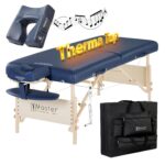 Mesa de Masaje Master Massage Coronado Therma Top 30 Pulgadas Azul Real con Cojín MusicMaster