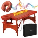 Mesa de Masaje Plegable Master Massage Fairlane ThermaTop con Cojín Facial MusicMaster Canela