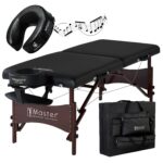 Mesa de Masaje Plegable Master Massage Roma II 30 Pulgadas Negro con Cojín Facial MusicMaster Sonido Estéreo
