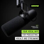Micrófono Shure SM7B con Interfaz Shure MVX2U Conectividad XLR a USB Patrón Polar Unidireccional Color Negro