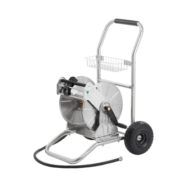 Carro Portamangueras de Jardín Giraffe Tools SW-8C Acero Inoxidable Capacidad 200 pies con Ruedas