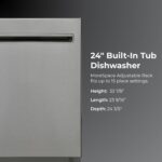 Kenmore 22-14675 Lavavajillas empotrado de 24 pulgadas - UltraWash Plus, TurboDry, tercer estante EasyFlex y ciclo Smart