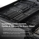 Kenmore 22-14675 Lavavajillas empotrado de 24 pulgadas - UltraWash Plus, TurboDry, tercer estante EasyFlex y ciclo Smart