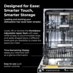 Kenmore Lavavajillas integrado de 24 pulgadas – Tina silenciosa con detección de suciedad turboDry, fugas y SmartWash –