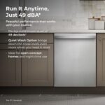 Kenmore Lavavajillas integrado de 24 pulgadas – Tina silenciosa con detección de suciedad turboDry, fugas y SmartWash –